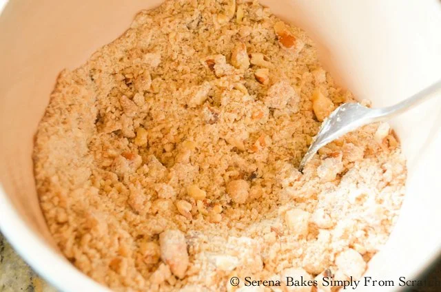 Pumpkin Cobbler recipe for crumble topping is easy to make from Serena Bakes Simply From Scratch.