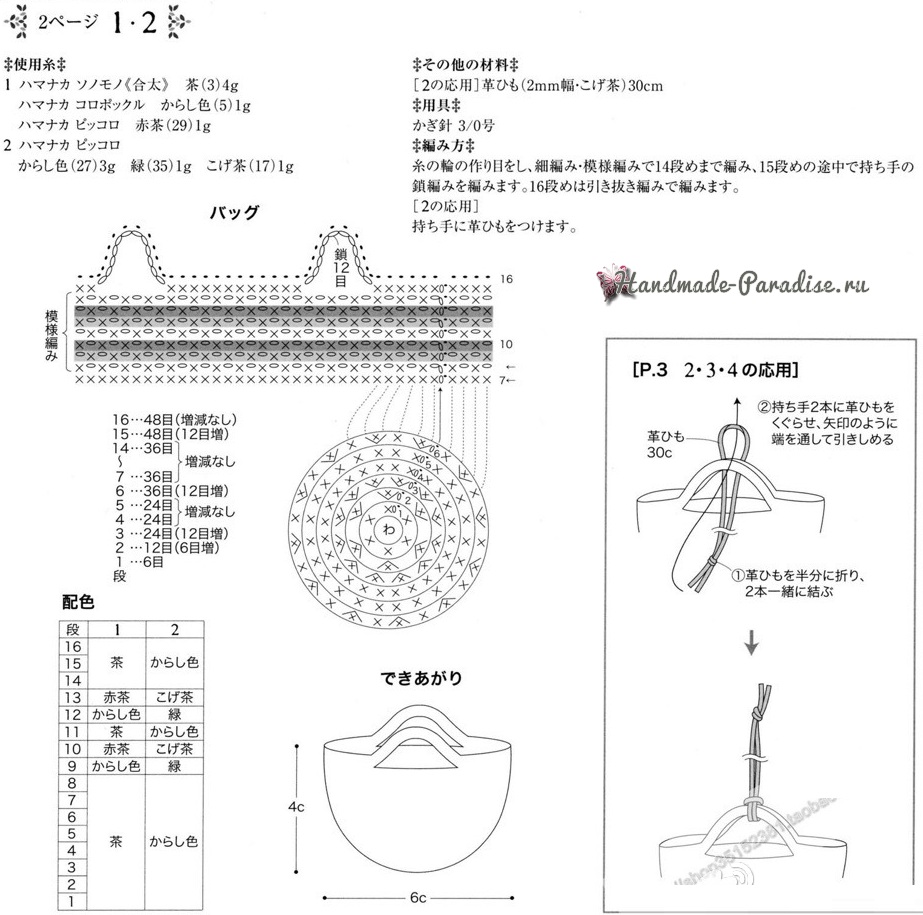 Схема вязания сумочки для куклы (1)