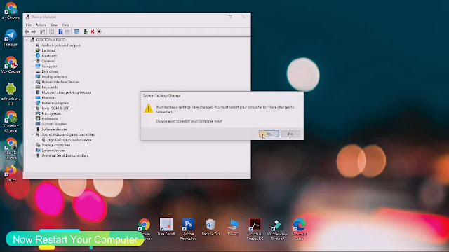 restart your pc now now restart your laptop