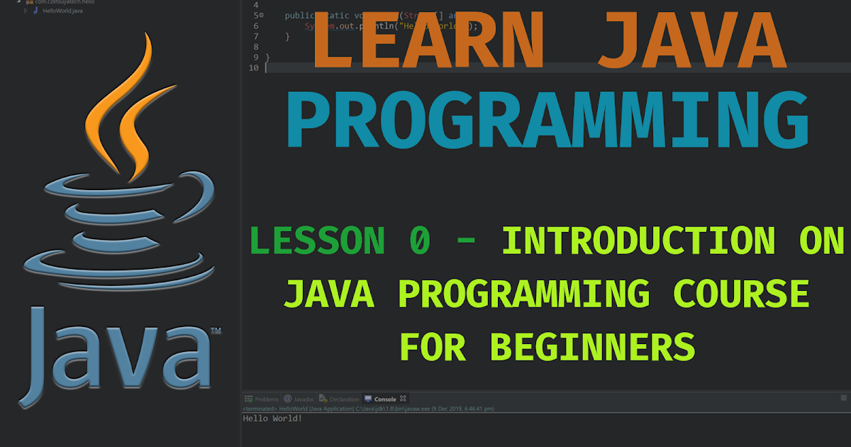 Learn Java Programming for Beginners Course | czetsuya's tech