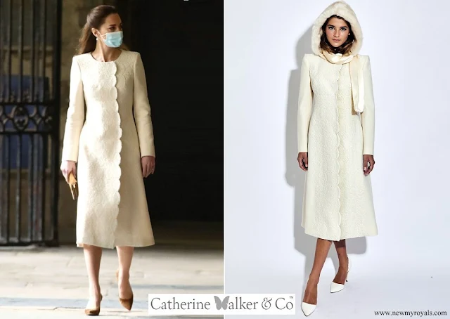 Kate Middleton wore a new wool coat from Catherine Walker