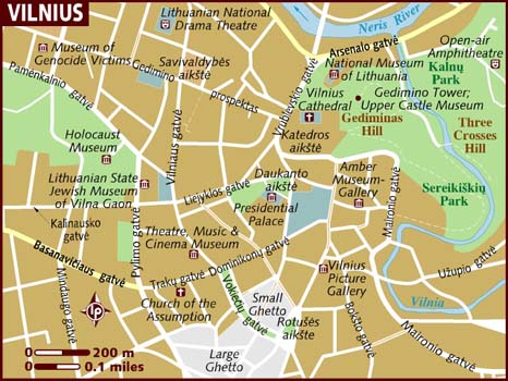 Карта вильнюса с улицами на русском языке