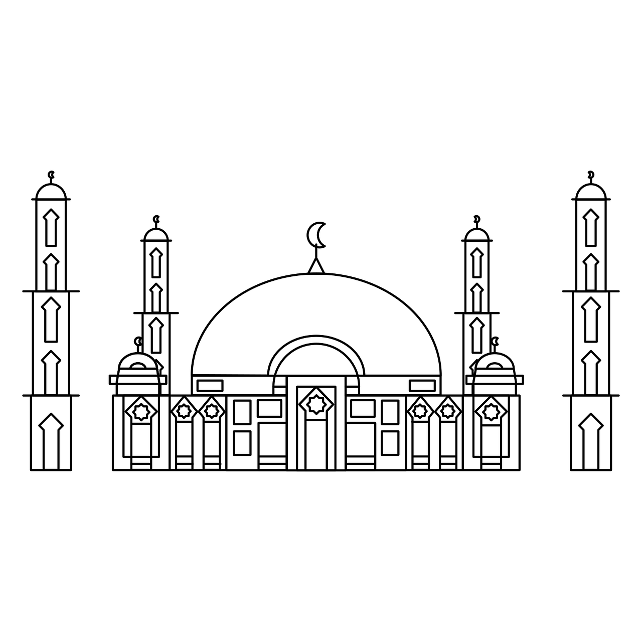 Best mosque coloring pages for kids