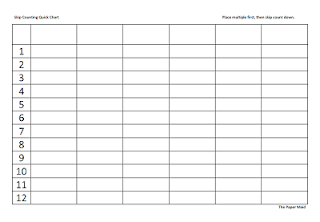 The Paper Maid: Skip Counting Chart  freebie 