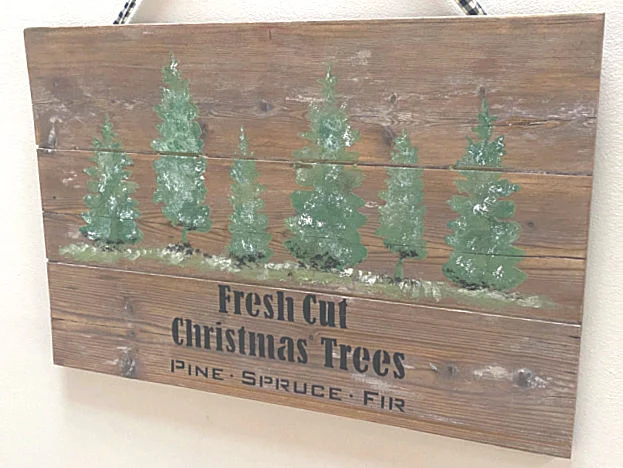 You cut christmas tree sign