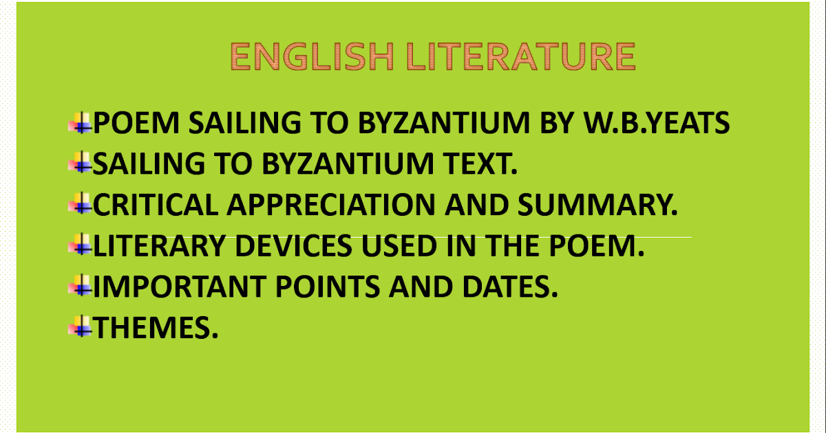 Poem ''Sailing to Byzantium" By William Butler Yeats In Urdu and Hindi pdf