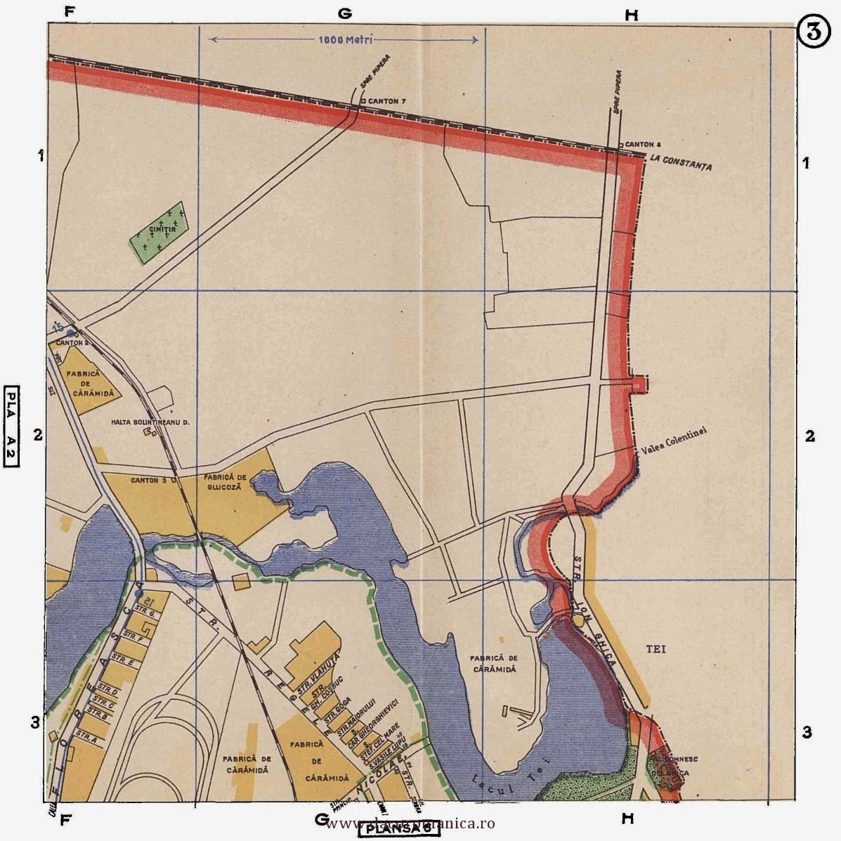 Turist în București Harta Bucuresti 1934
