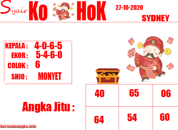 Kode Syair SDY Hari Ini Selasa 27102020 Bocoran Togel