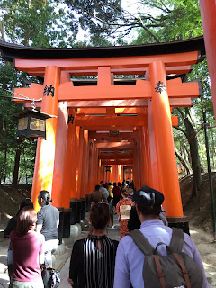 Red gates in Fushimi Inari is more than 1000