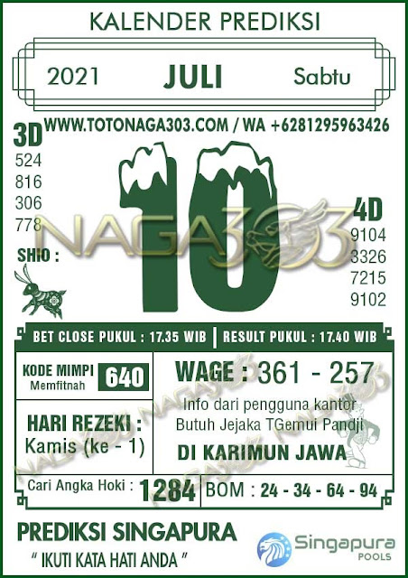 Forum Kode Syair Singapore 10 Juli 2021 Syair Togel