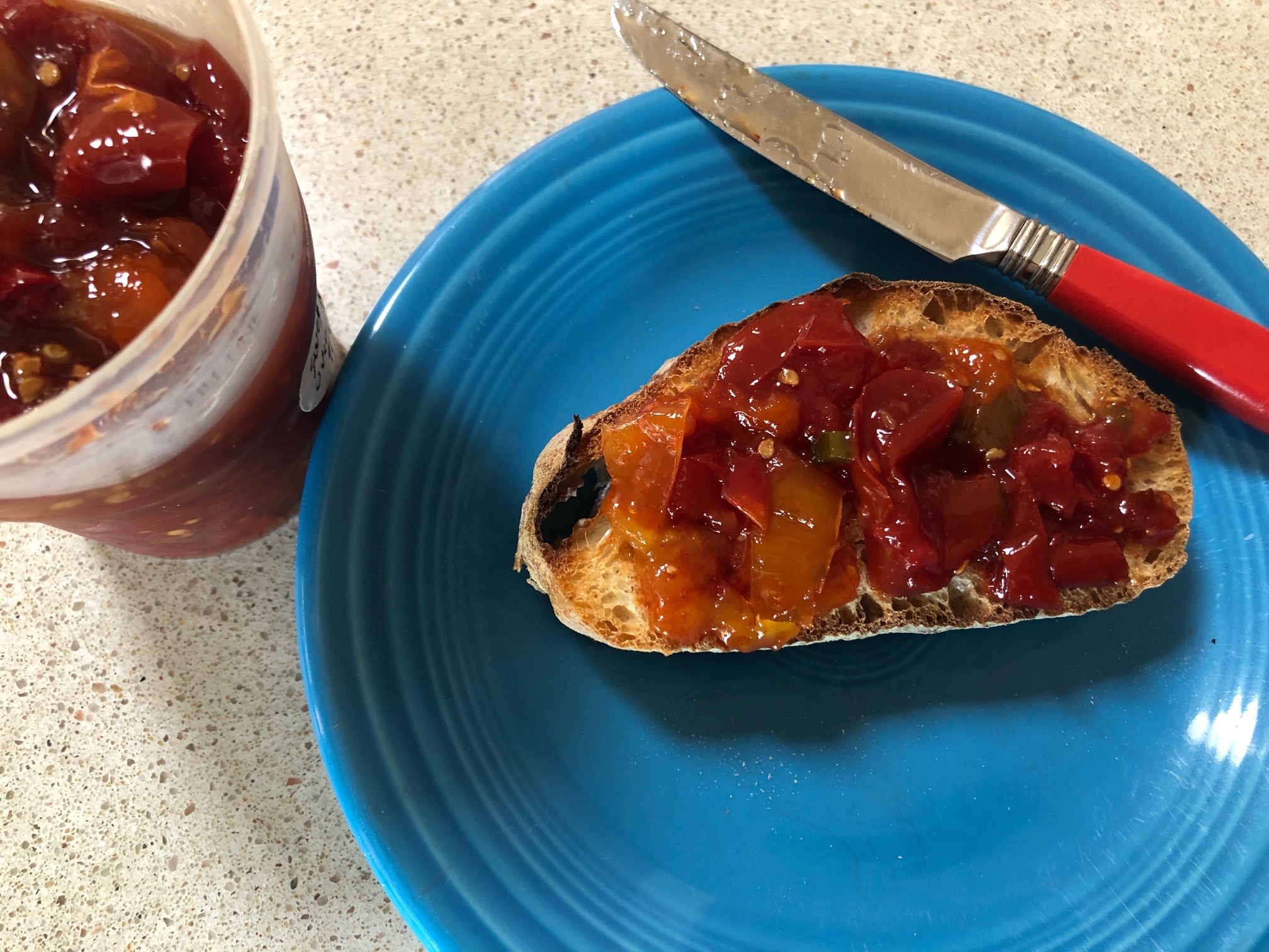 Easiest tomato jam ever Oven roasted, freezer preserved