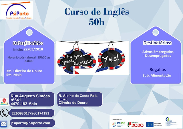 cursos de Inglês grátis no norte