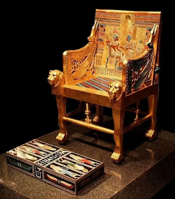 The golden throne of Tut Ankh Amun