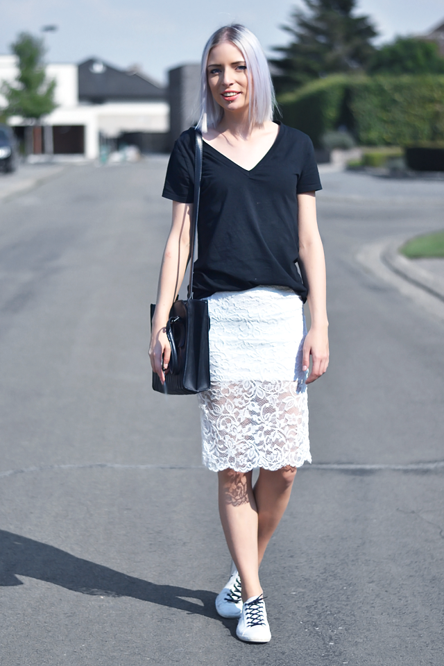 lace pencil skirt zara