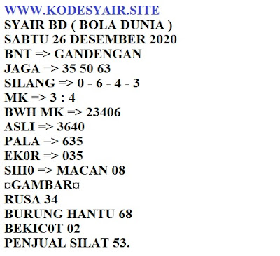 39 Syair Hk Burung Hantu 24 Desember 2020 Png