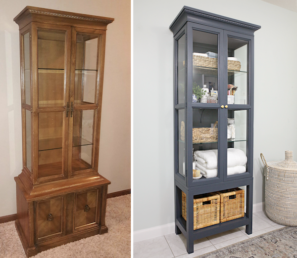 IHeart Organizing: Before & After: From Tired Cabinet to Bathroom Storage