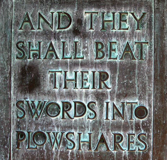 What in the World? Beating swords into plowshares
