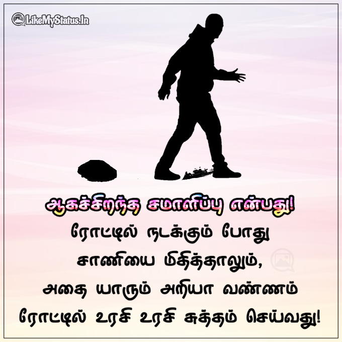 ஆகச்சிறந்த சமாளிப்பு என்பது!