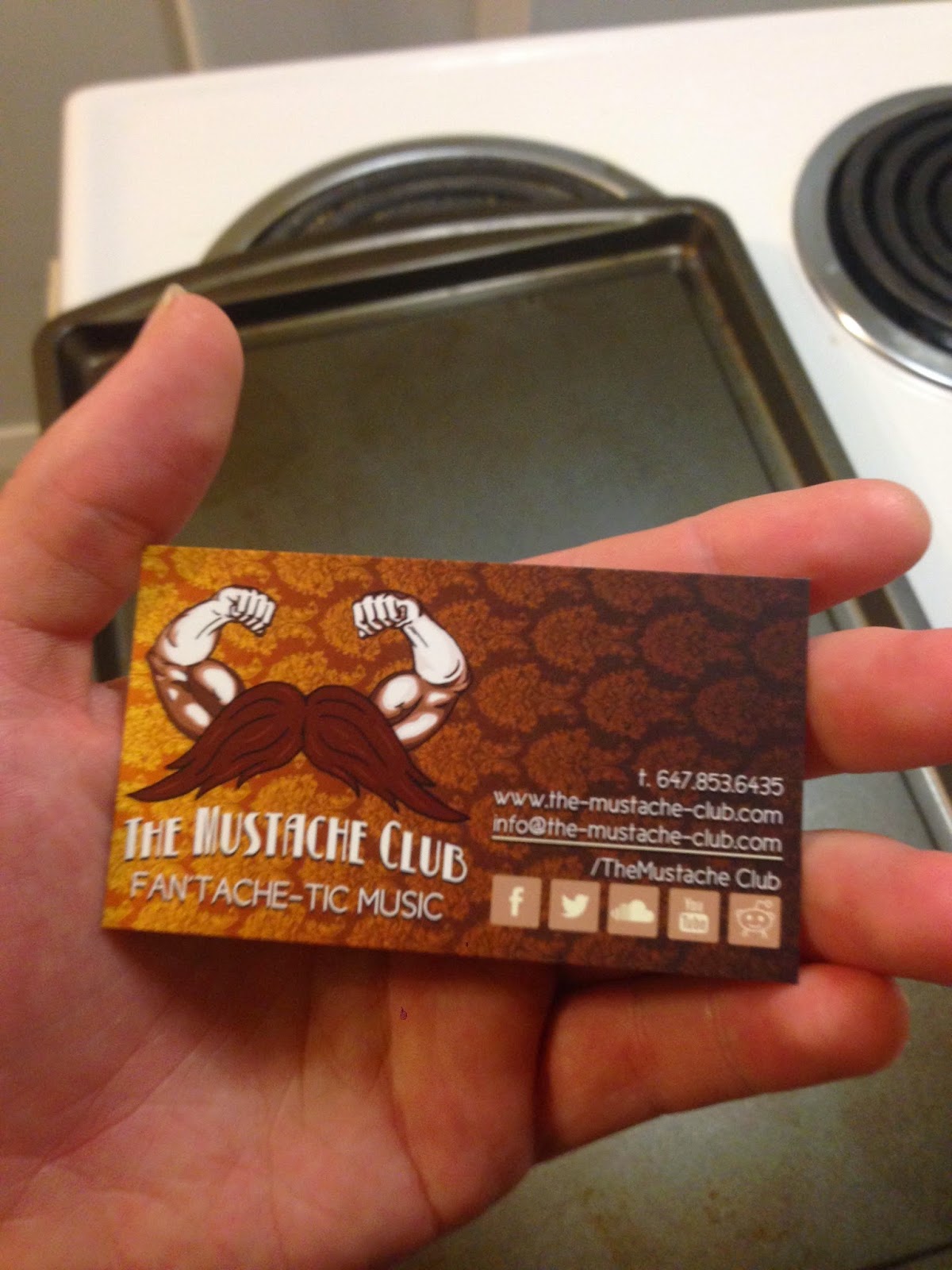 The Mustache Club Business cards and temporary tattoos!