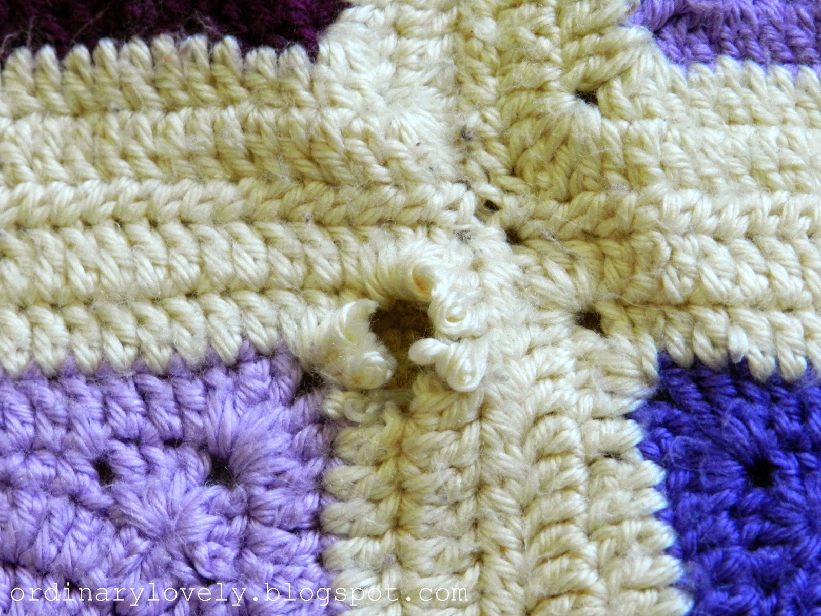 Ordinary Lovely Crochet Afghan Repair