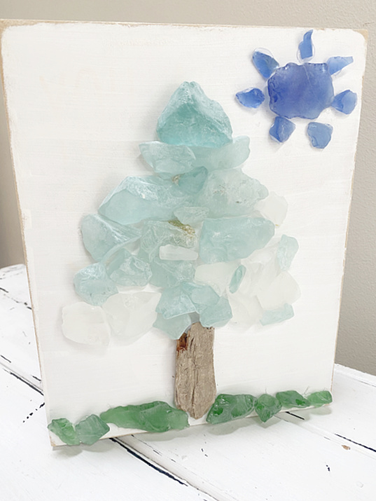 sea glass tree art