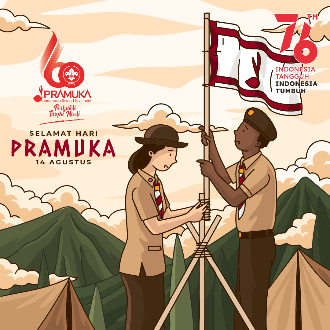 Gambar Ucapan Selamat Hari Pramuka Ke60 14 Agustus 2021