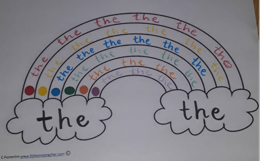 Sight Word Spelling Rainbow | Little Miss Teacher Blog