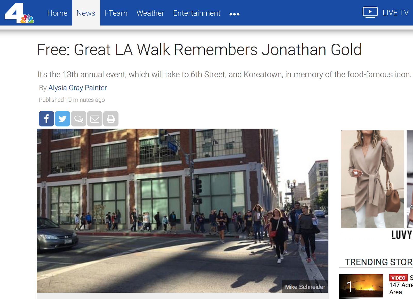 The Great Los Angeles Walk The Great LA Walk In The News NBC4 and Los
