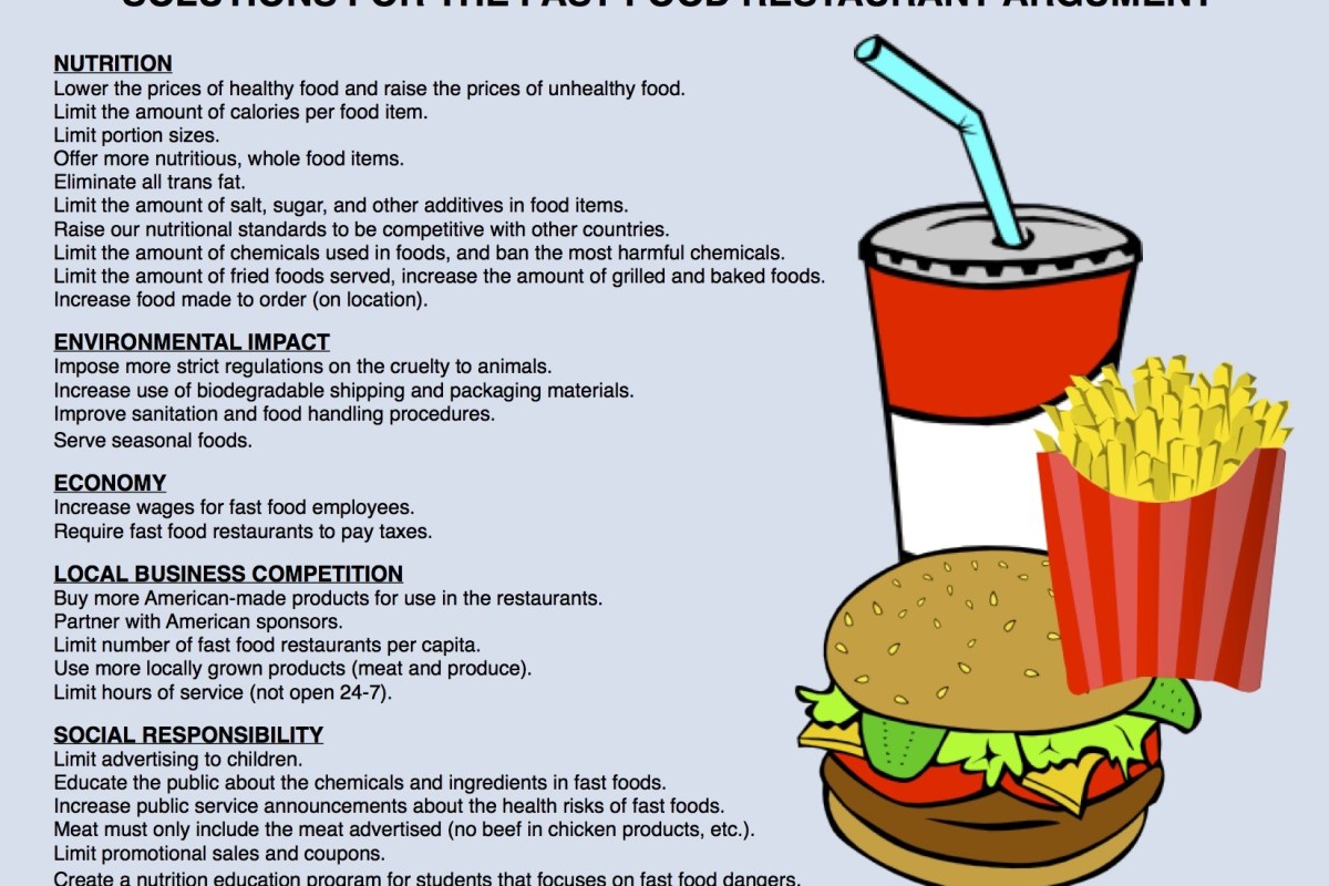 fast food benefits essay