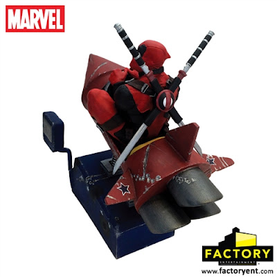 Deadpool Rocket Ride Marvel Premium Motion Statue by Factory Entertainment