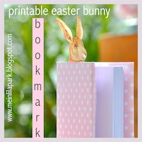 printable bunny bookmark