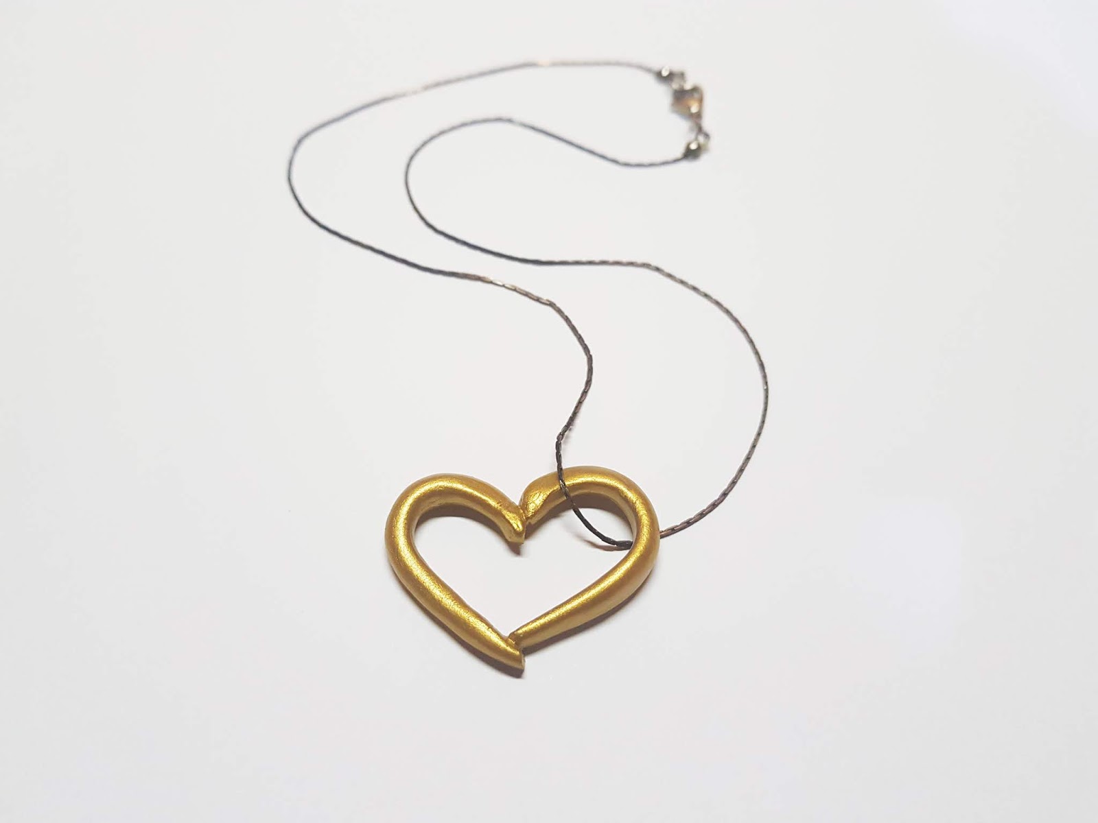 DIY Heart Charm Necklace