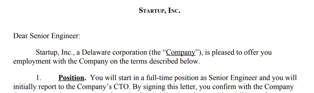 Startup Offer Letter Template ~ Resume Letter Startup Offer Letter Template ~ Resume Letter