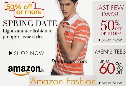 Men’s Clothing upto 60% off + Extra 30% off Coupon; buy from Rs. 66 – Amazon