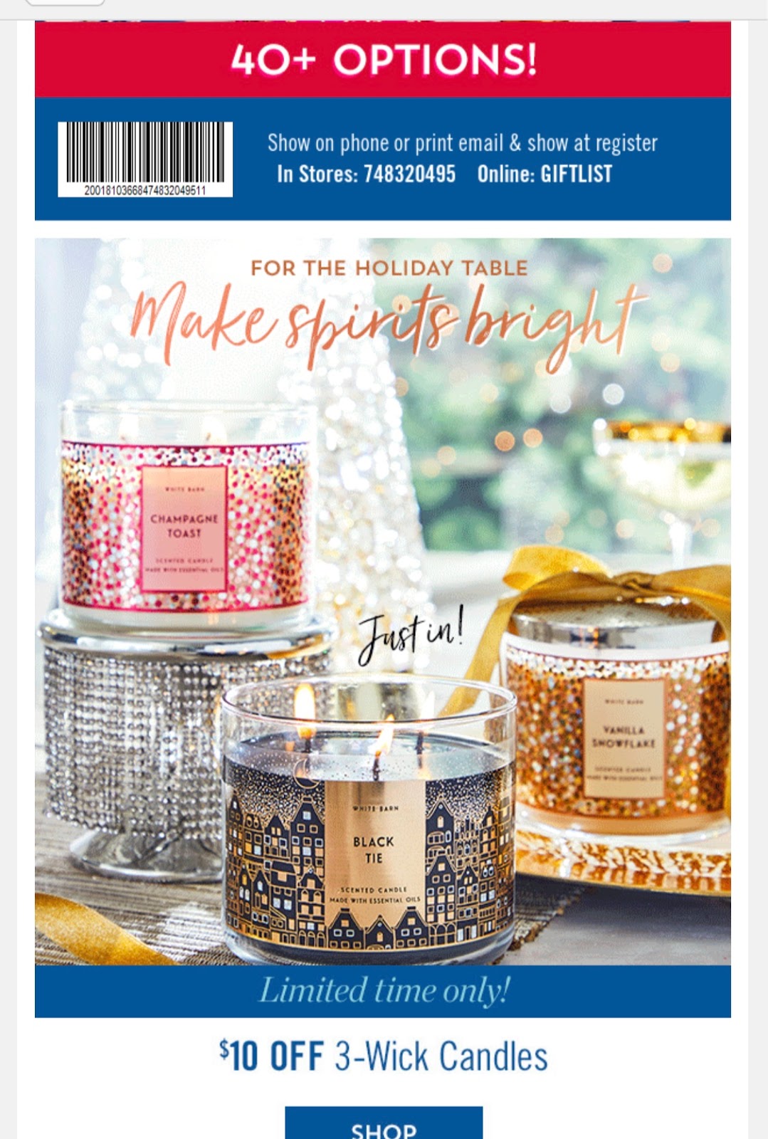 Life Inside the Page Bath & Body Works Today's Email November 1, 2019