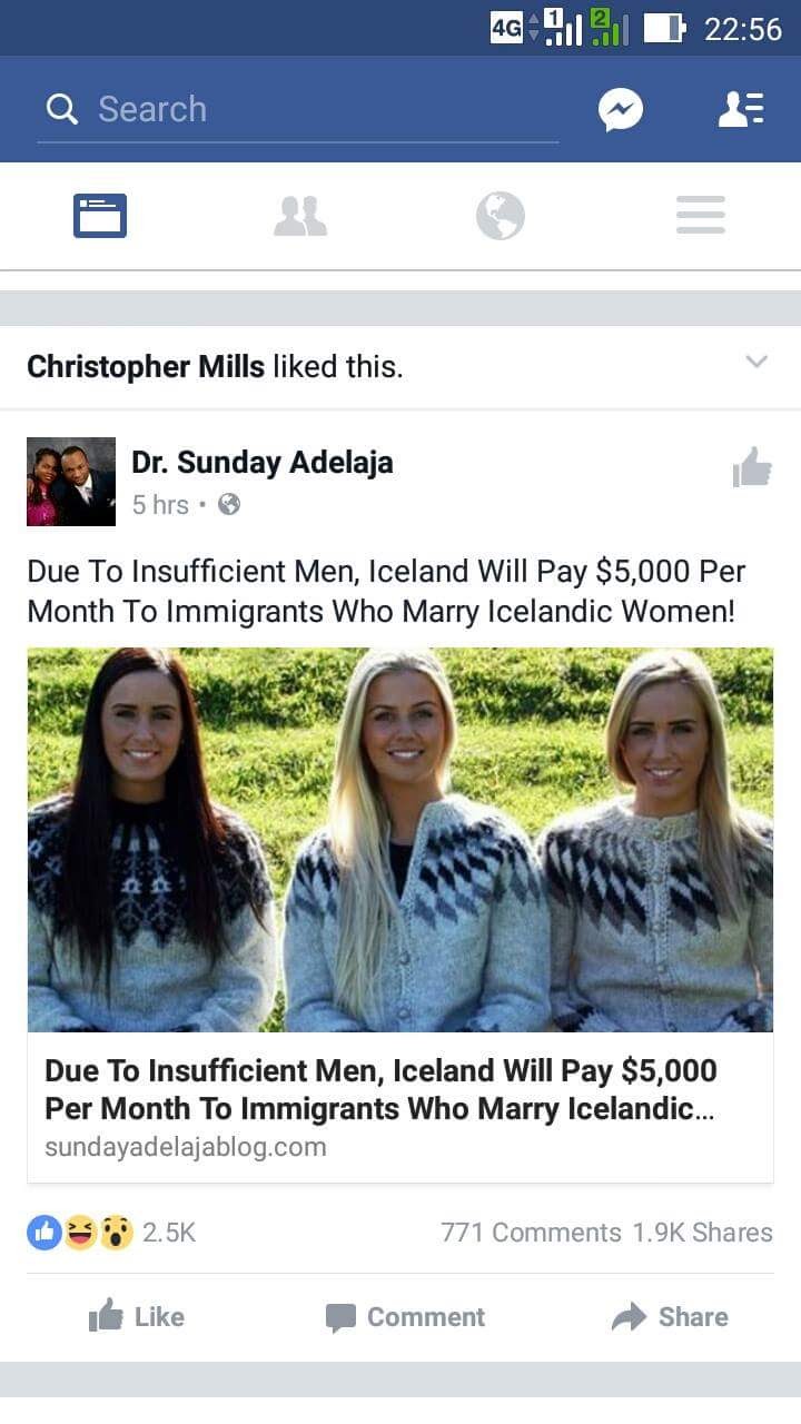 Islândia vai pagar U$ 5mil por mês para quem casar com uma islandesa?
