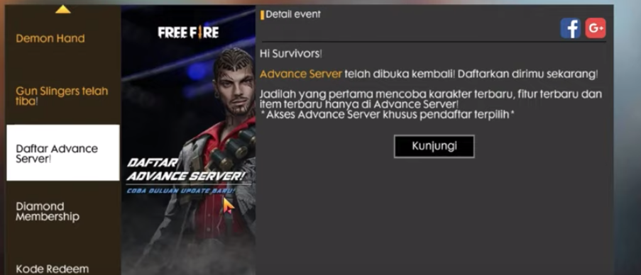 Begini Cara Daftar Advance Server Ff 2019