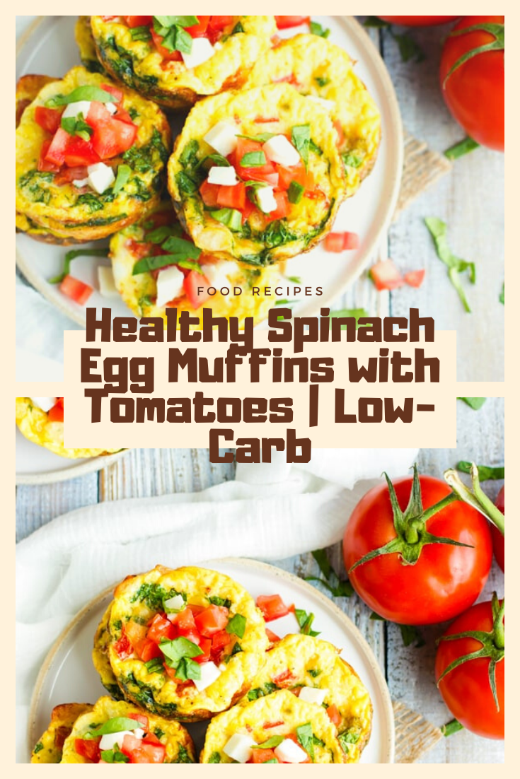 Healthy Spinach Egg Muffins with Tomatoes LowCarb