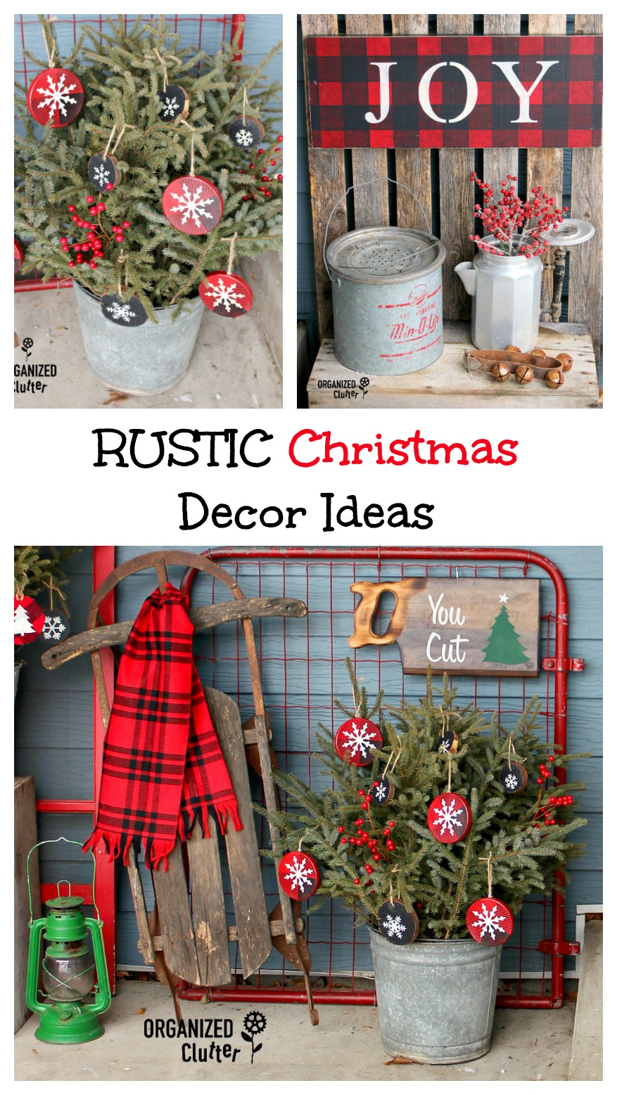 2018 Junky Rustic Christmas Outdoor Covered Patio Decor