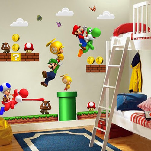 Un dormitorio tema Mario Bros - Ideas para decorar dormitorios