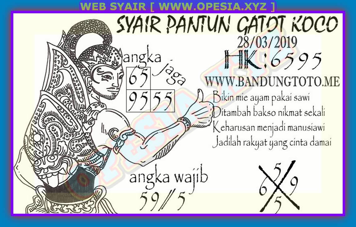 Kode Syair hongkong Kamis 28 Maret 2019 GOsyair SEDIA