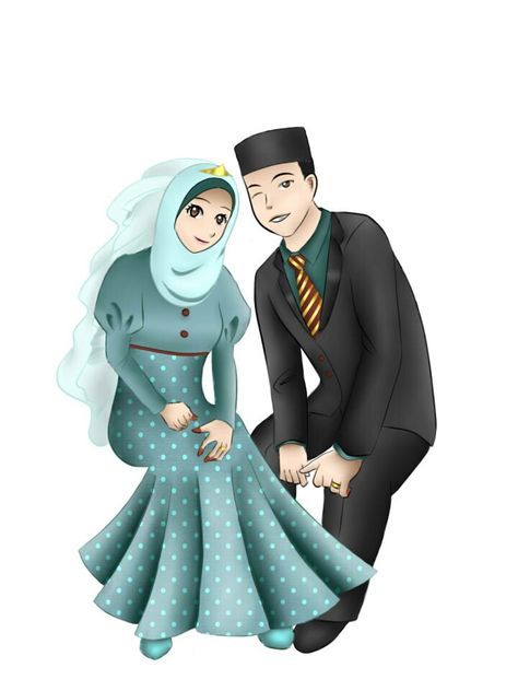 gambar kartun muslimah berhijab