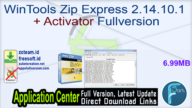 WinTools Zip Express 2.14.10.1 + Activator Fullversion