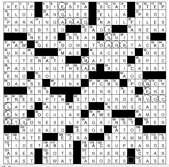l a times crossword corner sunday september 19 2021 paul coulter