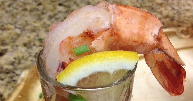 Unique shrimp, vodka, lemon juice shooters from Wilmington