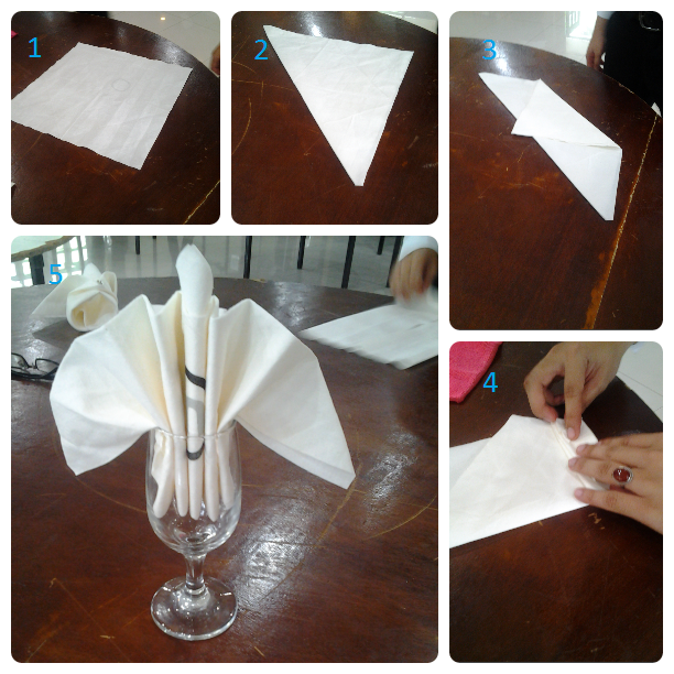 FOLDING NAPKIN FOOD AND BEVERAGES