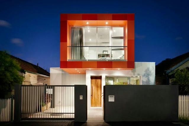 Striking Colored 2-Story House Design