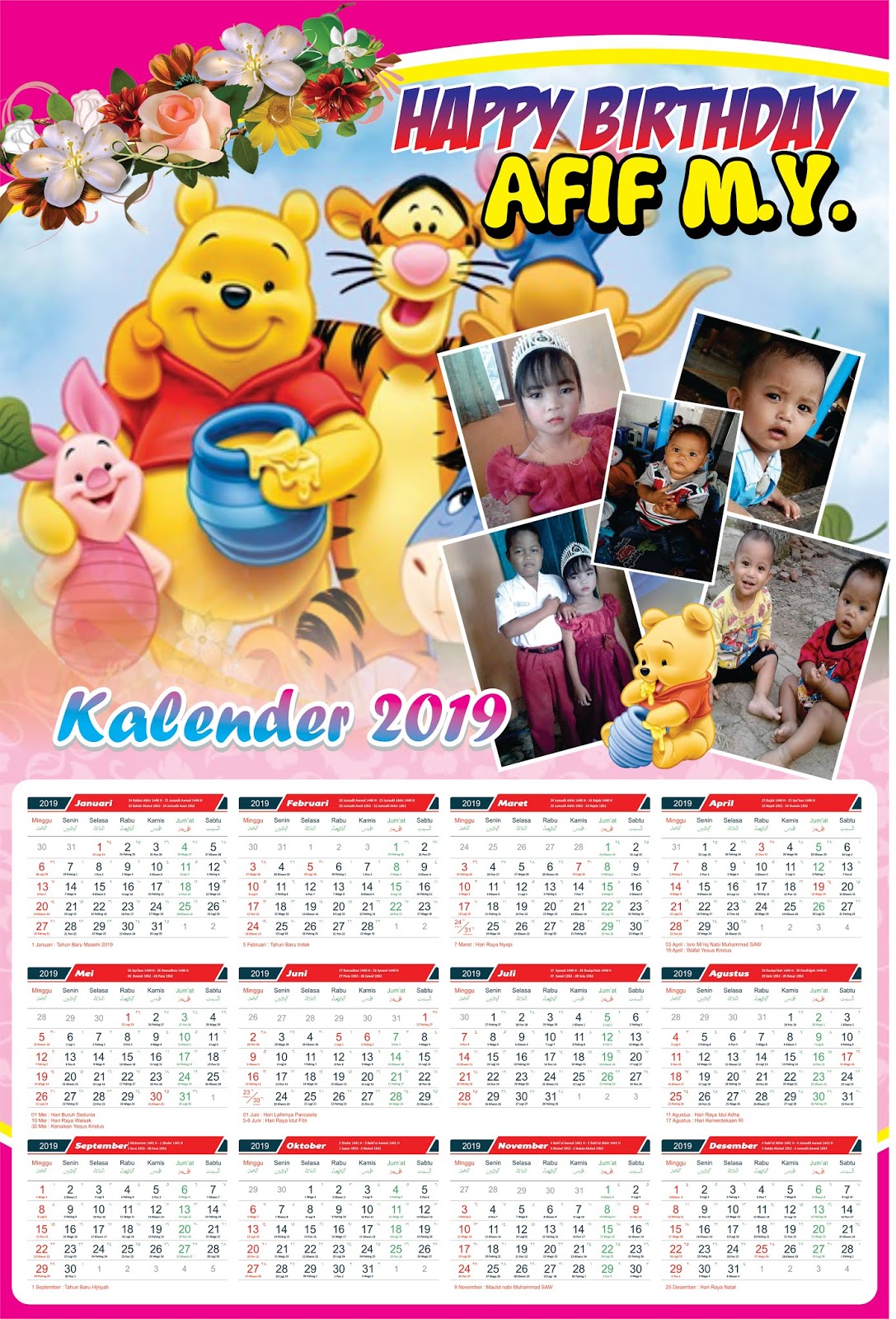Contoh Kalender Satu lembar - Agen87