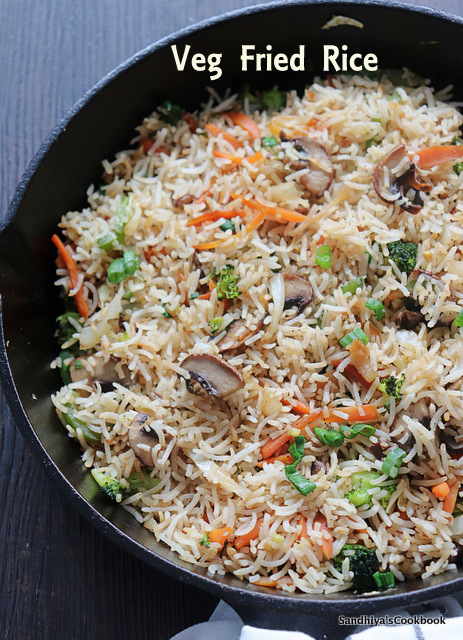 Sandhiya's Cookbook: Vegetable Fried Rice | Restaurant Style Fried Rice