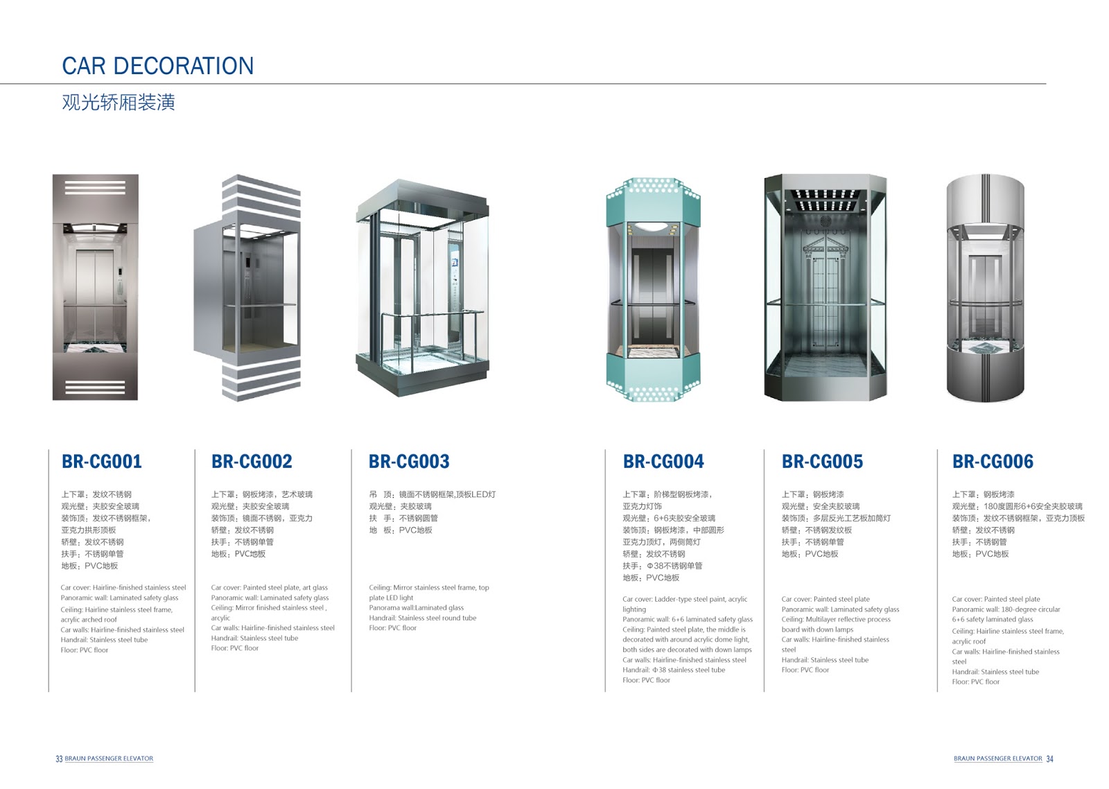 Elevator catalog of Braun elevator
